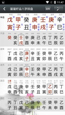 溜溜好运八字排盘